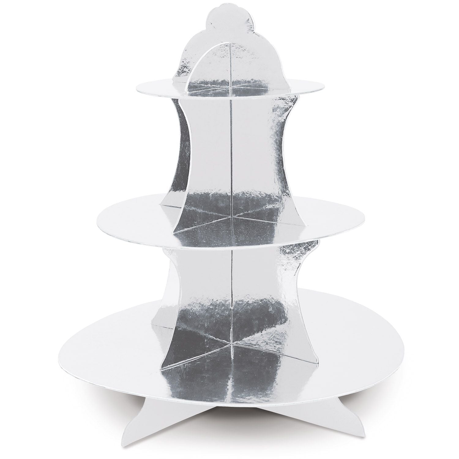 Metallic Cupcake Stand Slvr by Beistle from Instaballoons
