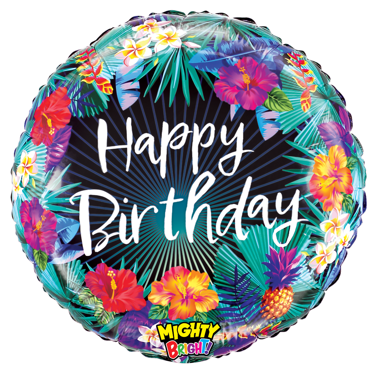 Mighty Tropical Flower Birthday 21″ Foil Balloon by Betallic from Instaballoons