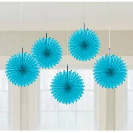 Mini Fan Deco - Blue by Amscan from Instaballoons