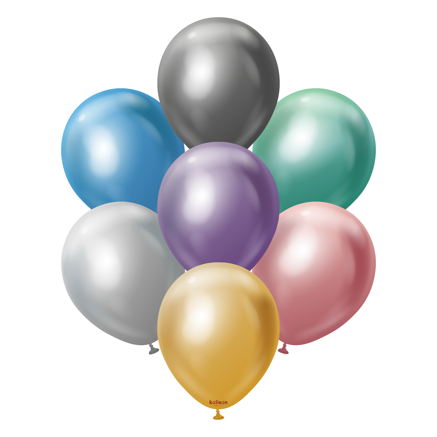 Mirror Assortment 18″ Latex Balloons by Kalisan from Instaballoons