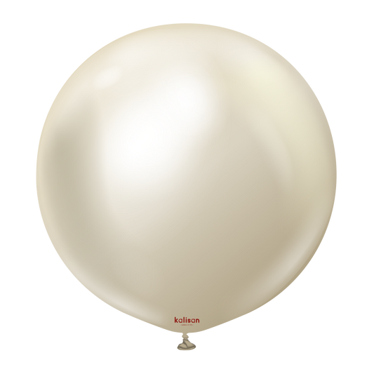 Mirror White Gold 5″ Latex Balloons by Kalisan from Instaballoons