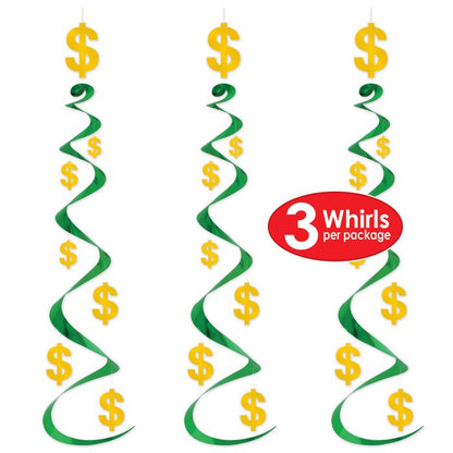 Money Dollar Sign $ Whirls by Beistle from Instaballoons