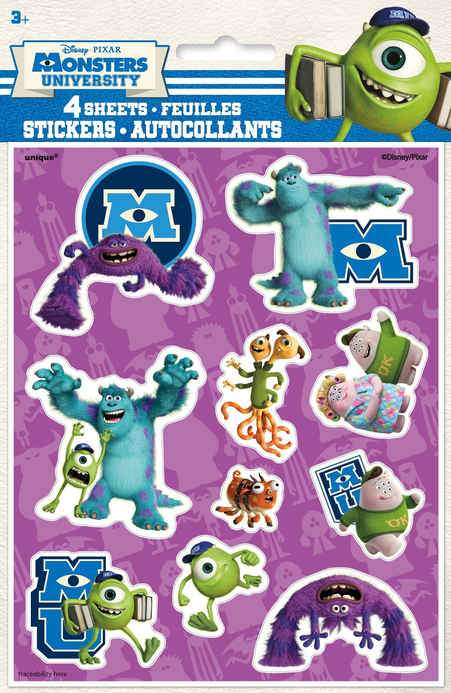 Monsters University Sticker Sheets by Unique from Instaballoons