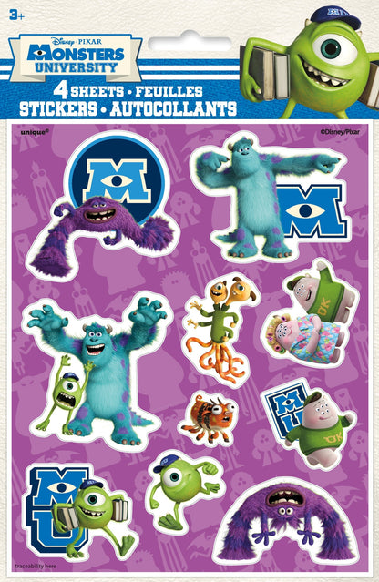 Monsters University Sticker Sheets by Unique from Instaballoons