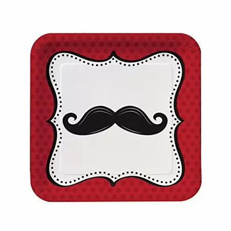 Mustache Dinner Plates 9″ by Creative Converting from Instaballoons