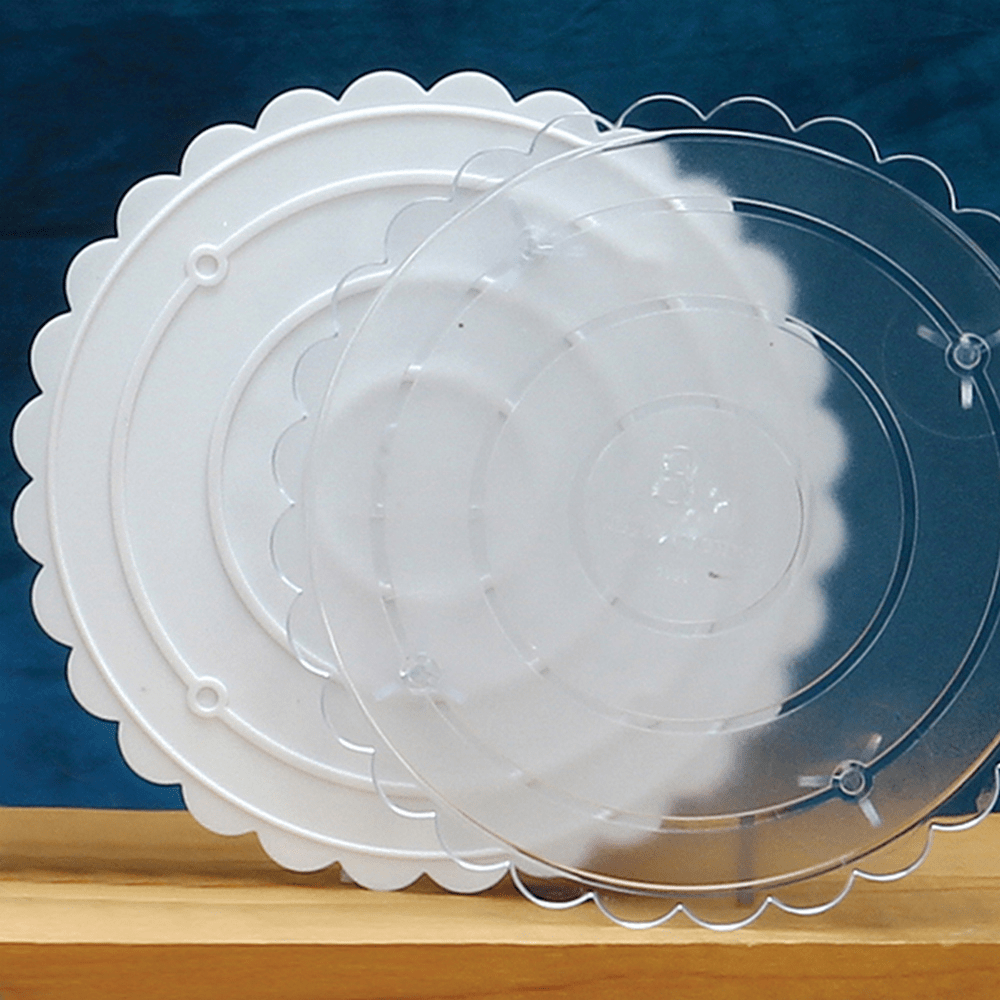 Natural Star Party Supplies Clear Cake Plates 8″ (6 count)