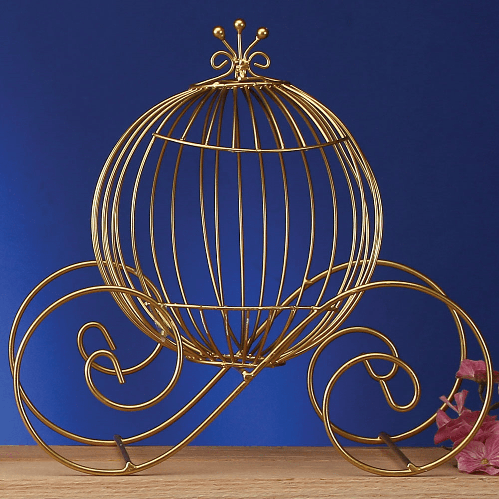 Natural Star Pumpkin Coach - Gold 5″ METAL Balloon