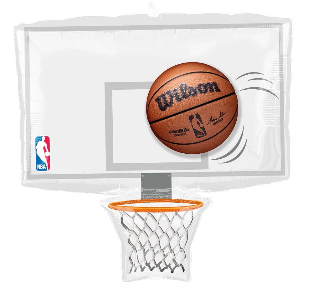 NBA Basketball Hoop Backboard 24″ Foil Balloon by Anagram from Instaballoons