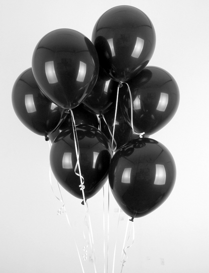 Neo Loons Latex Black 12″ Latex Balloons (100 count)