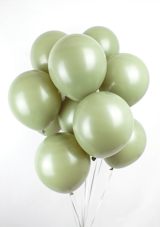 Neo Loons Latex Olive Green 12″ Latex Balloons (100 count)