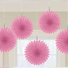 New Pink Mini Fan Deco by Amscan from Instaballoons