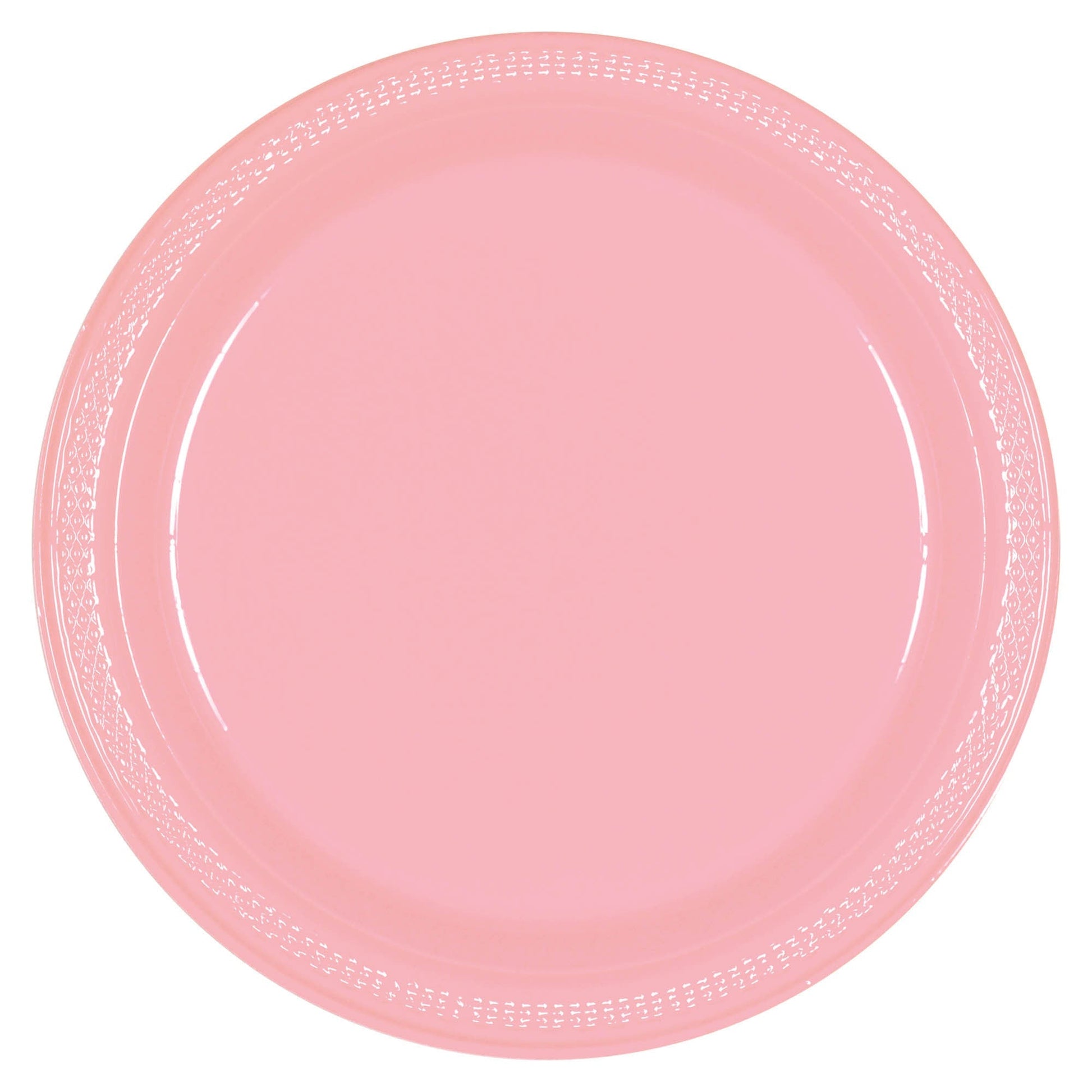 New Pink Plastic Plates 10″ by Amscan from Instaballoons