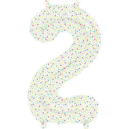 Northstar Mylar & Foil 2 16″ Airfill Self-Sealing Number Sprinkles Foil Balloons