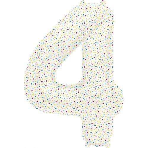 Northstar Mylar & Foil 4 16″ Airfill Self-Sealing Number Sprinkles Foil Balloons