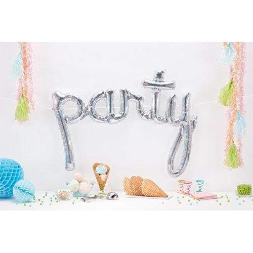Northstar Mylar & Foil 44" Party Script Holographic Foil Balloons