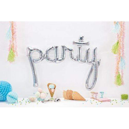 Northstar Mylar & Foil 44" Party Script Holographic Foil Balloons