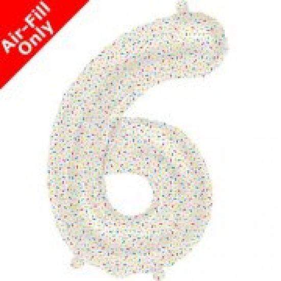 Northstar Mylar & Foil 6 16″ Airfill Self-Sealing Number Sprinkles Foil Balloons