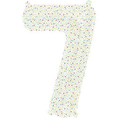 16″ Airfill Self-Sealing Number Sprinkles Foil Balloons