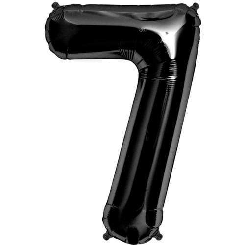 Northstar Mylar & Foil 7 Black Number 34" Self-Sealing Foil Balloons