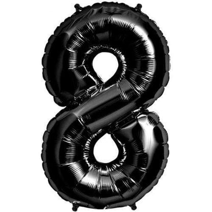 Northstar Mylar & Foil 8 Black Number 34" Self-Sealing Foil Balloons