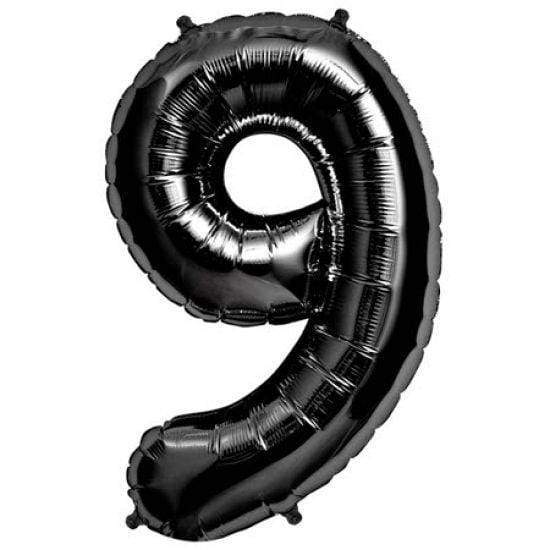 Northstar Mylar & Foil Black Number 34" Self-Sealing Foil Balloons