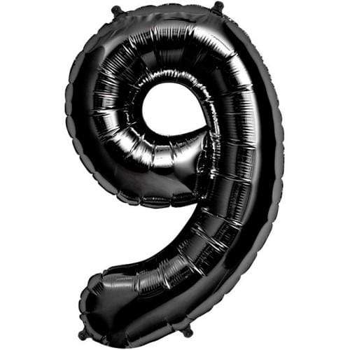 Northstar Mylar & Foil Black Number 34" Self-Sealing Foil Balloons