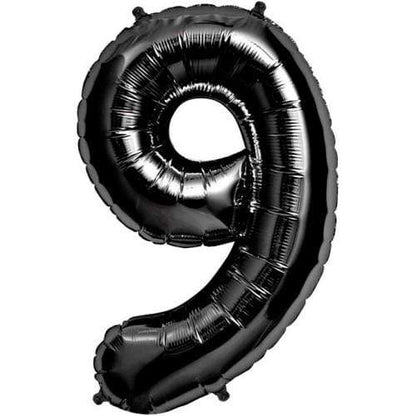 Northstar Mylar & Foil Black Number 34" Self-Sealing Foil Balloons