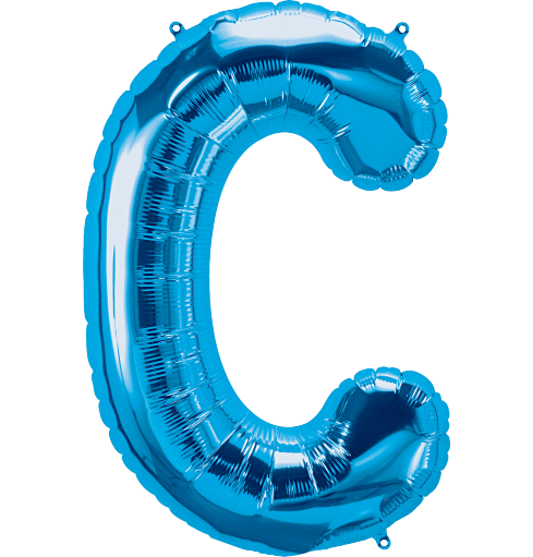 Northstar Mylar & Foil Blue Letter C 34" Balloon