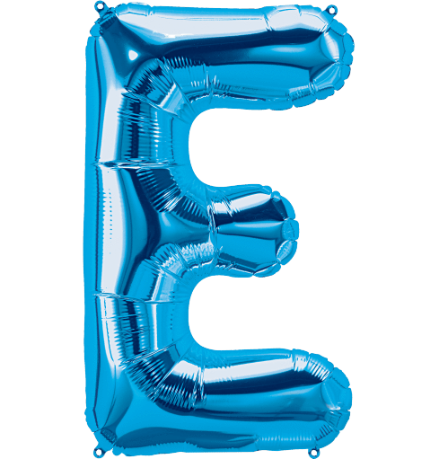 Northstar Mylar & Foil Blue Letter E 34" Balloon