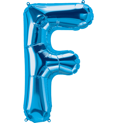 Blue Letter F 34" Balloon