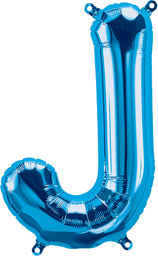 Northstar Mylar & Foil Blue Letter J 16" Balloon