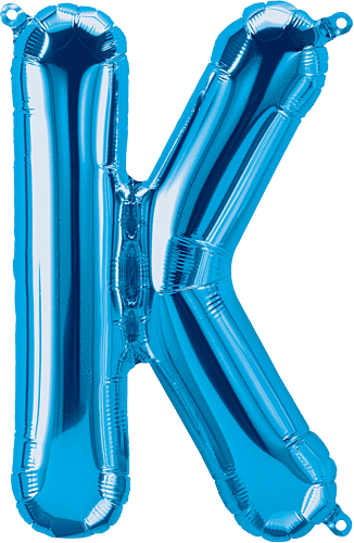 Northstar Mylar & Foil Blue Letter K 16" Balloon