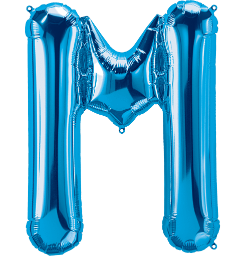 Northstar Mylar & Foil Blue Letter M 34" Balloon