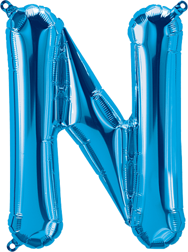 Northstar Mylar & Foil Blue Letter N 16" Balloon