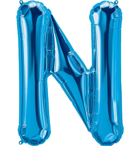 Northstar Mylar & Foil Blue Letter N 34" Balloon