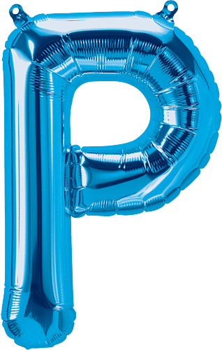 Northstar Mylar & Foil Blue Letter P 16" Balloon