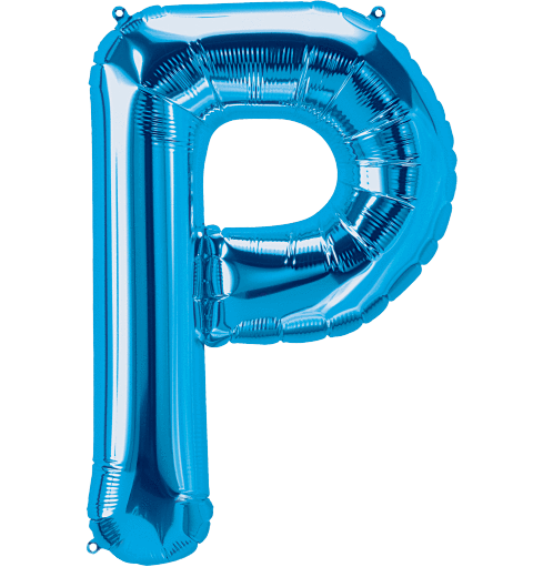 Northstar Mylar & Foil Blue Letter P 34" Balloon