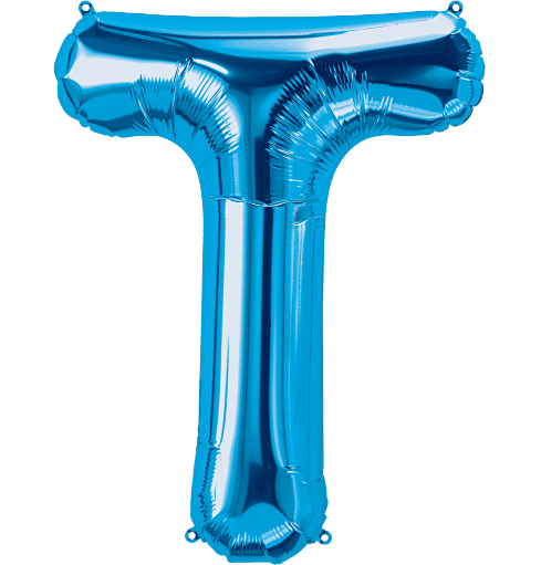Northstar Mylar & Foil Blue Letter T 34" Balloon