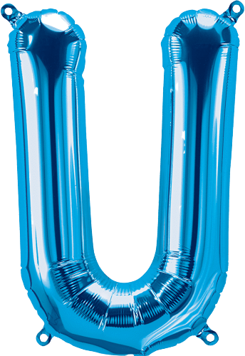 Northstar Mylar & Foil Blue Letter U 16" Balloon