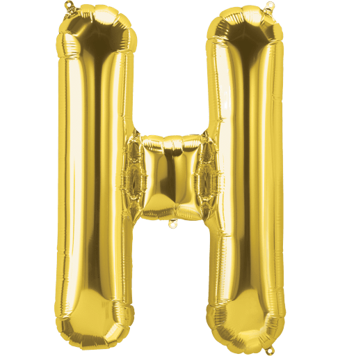 Gold Letter H 34" Balloon