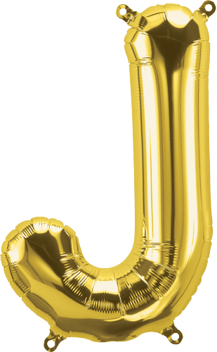 Northstar Mylar & Foil Gold Letter J 16" Balloon