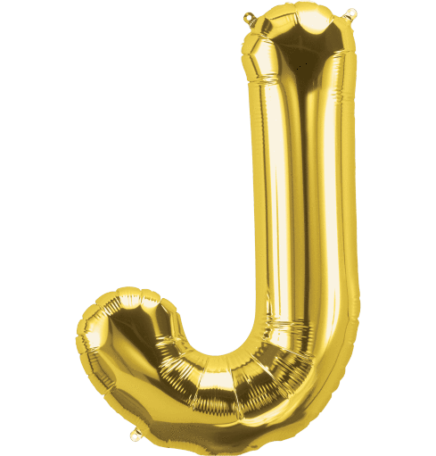 Northstar Mylar & Foil Gold Letter J 34" Balloon