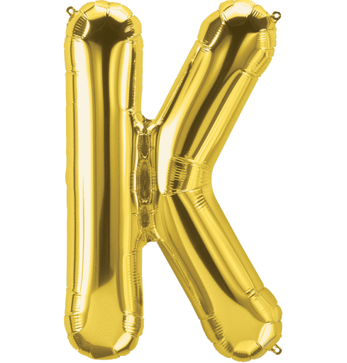 Northstar Mylar & Foil Gold Letter K 34" Balloon