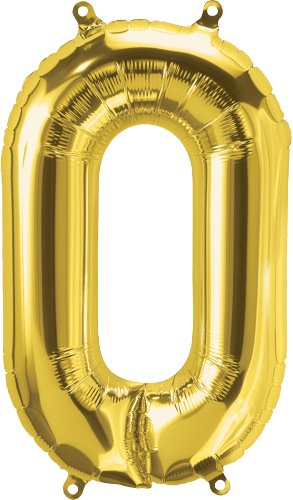 Northstar Mylar & Foil Gold Letter O 16" Balloon