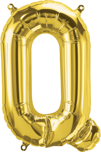 Northstar Mylar & Foil Gold Letter Q 16" Balloon