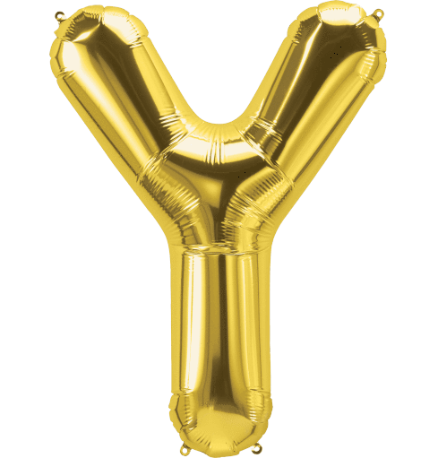 Northstar Mylar & Foil Gold Letter Y 34" Balloon