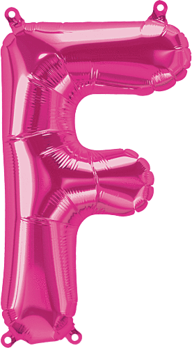 Northstar Mylar & Foil Magenta Letter F 16" Balloon