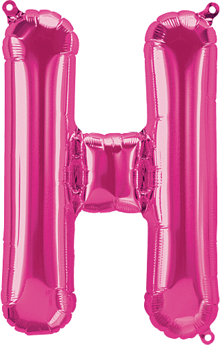 Northstar Mylar & Foil Magenta Letter H 16" Balloon