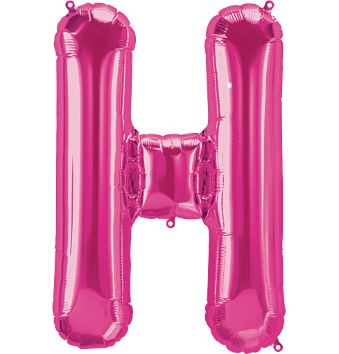 Magenta Letter H 34" Balloon