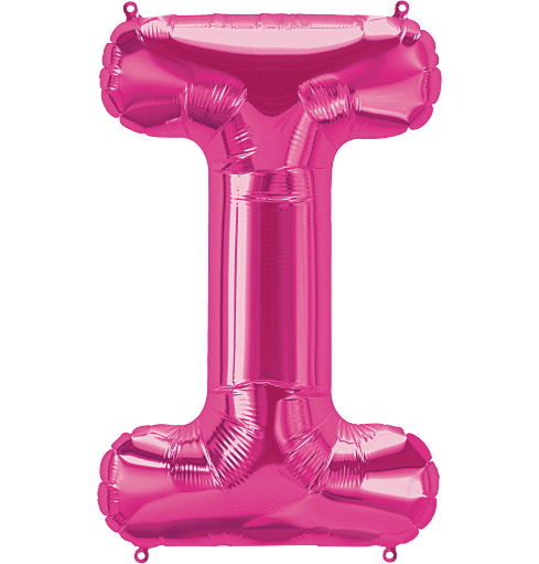 Northstar Mylar & Foil Magenta Letter I 34" Balloon